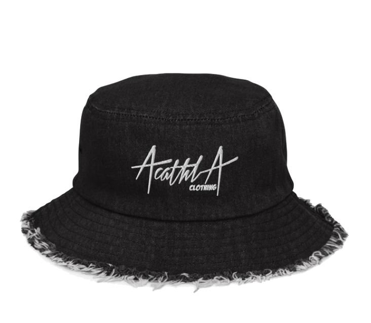 Acathla Distressed denim bucket hat