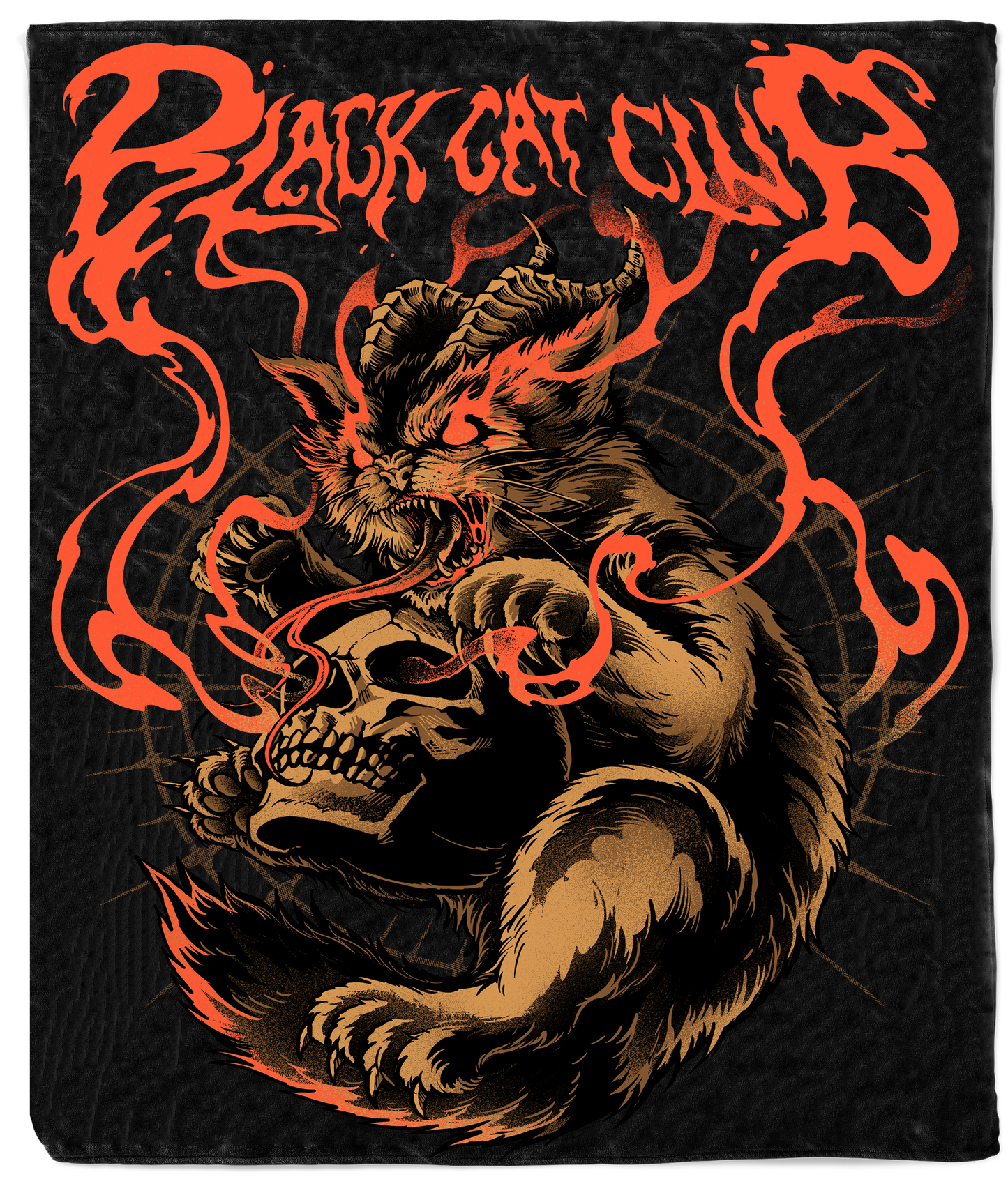 Black Cat Club Fleece Blanket