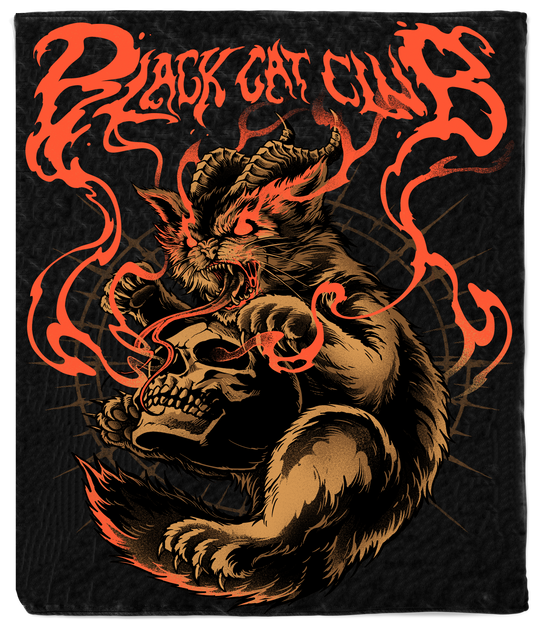 Black Cat Club Fleece Blanket